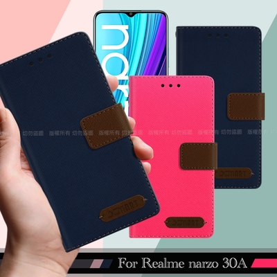 Xmart for Realme narzo 30A 度假浪漫風支架皮套