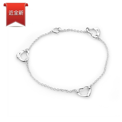 二手品 Tiffany&Co. Open Heart 3愛心925純銀手鍊