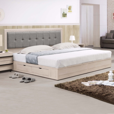 Boden-瑪諾5尺雙人床組(床頭片+二抽收納床底)(不含床墊)