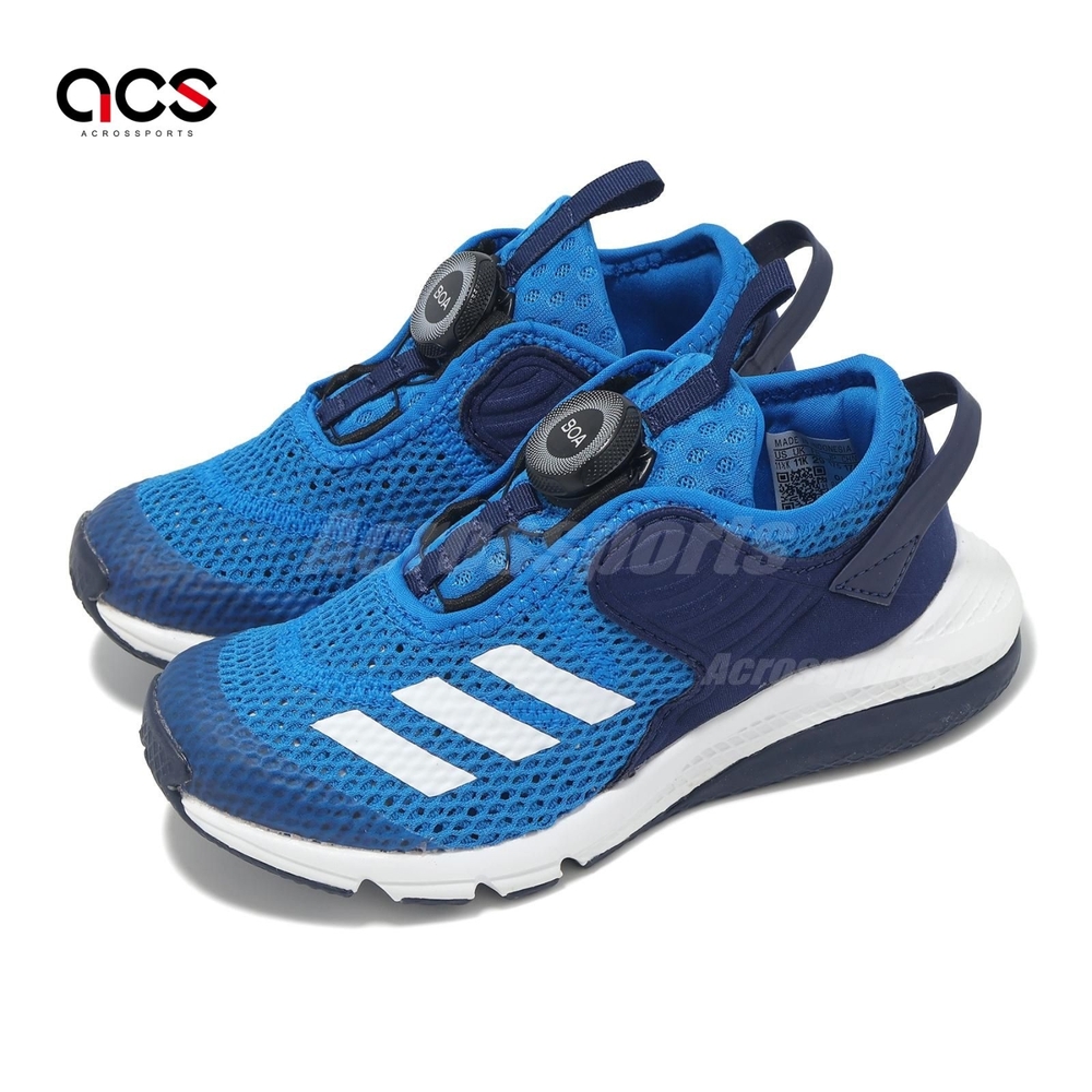 adidas 慢跑鞋 ActiveFlex BOA K 中童 藍 白 小朋友 緩衝 旋鈕 運動鞋 愛迪達 GZ3359