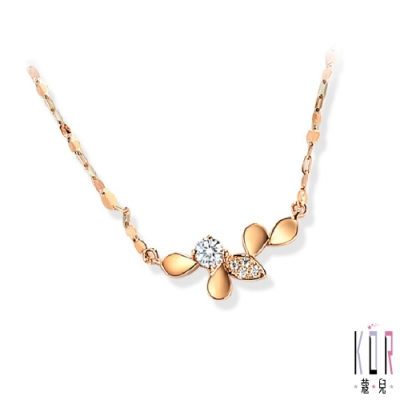 K OR蔻兒 逆光飛翔鑽石/玫瑰金項鍊