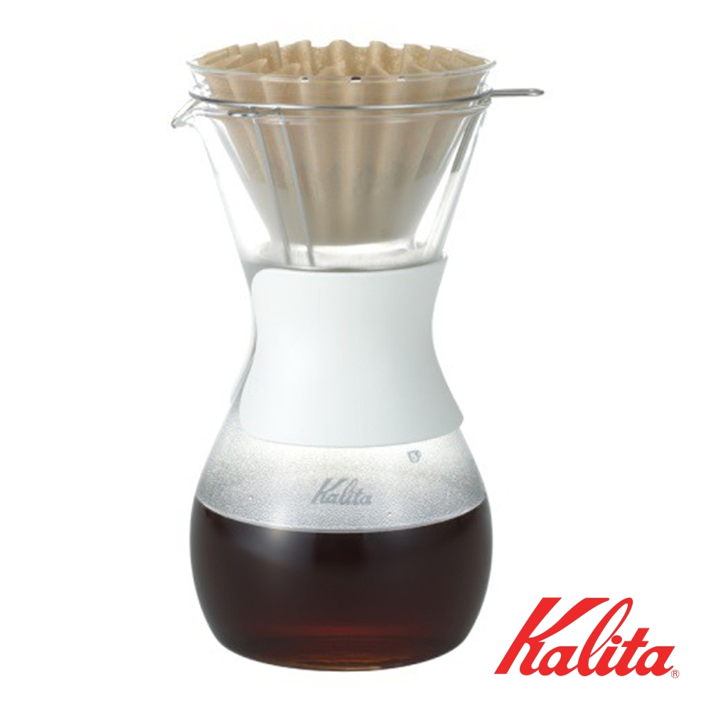 日本Kalita 185 蛋糕濾杯耐熱玻璃手沖組(適用2~5人份)-附原廠濾紙 (25枚)