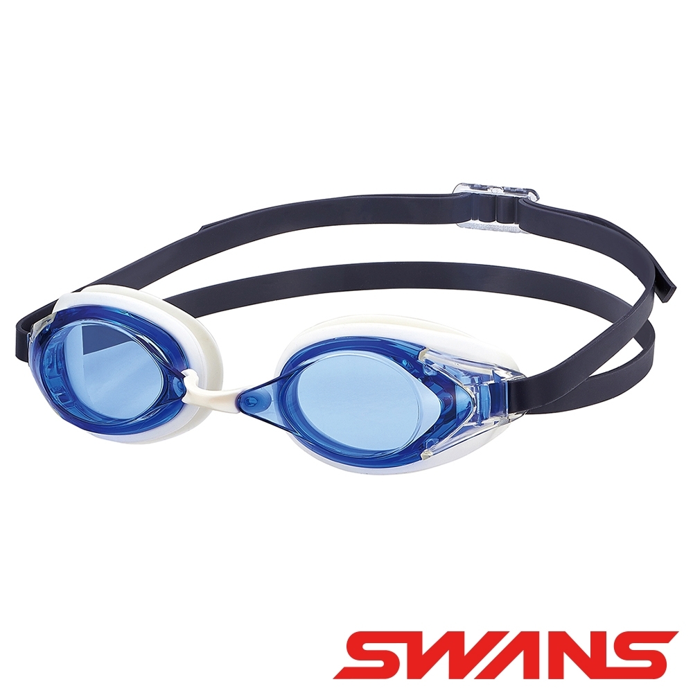 【SWANS 日本】光學通用型泳鏡(防霧/抗UV/矽膠/SR-2N藍)