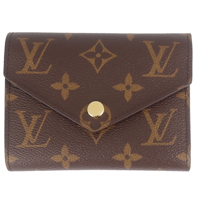 LV M62472 Monogram 老花帆布三折押扣短夾