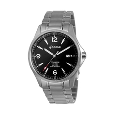 LICORNE 力抗錶 都會時尚 鈦金屬輕量化男仕手錶 (銀X黑LT150MUBI-1)