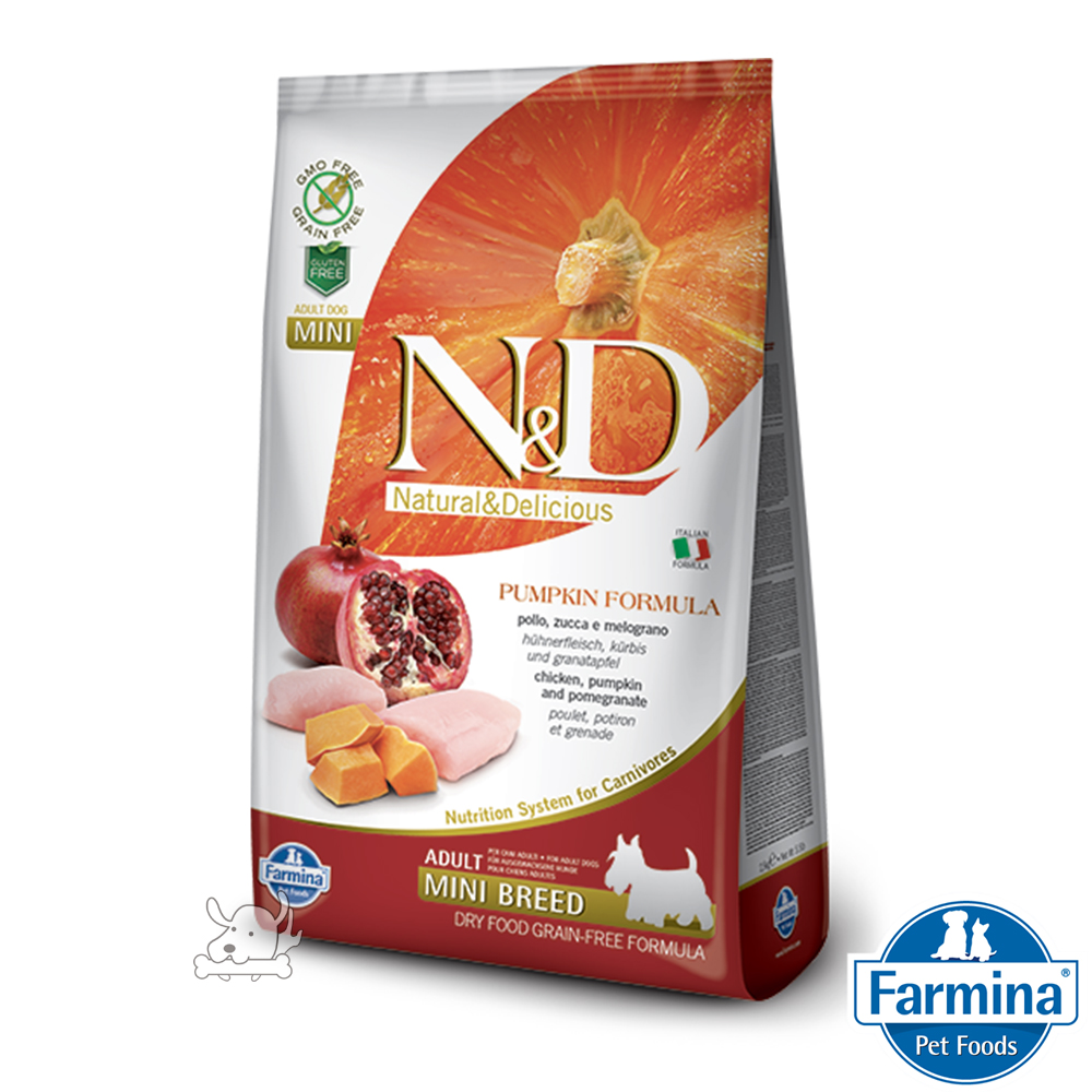 Farmina法米納 ND挑嘴成犬南瓜無穀糧-雞肉石榴-小顆粒(PD-02)800g