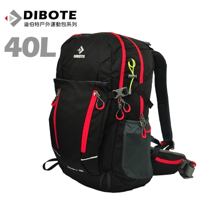 迪伯特DIBOTE 極輕骨架。人體工學40L登山背包/登山包 (黑)