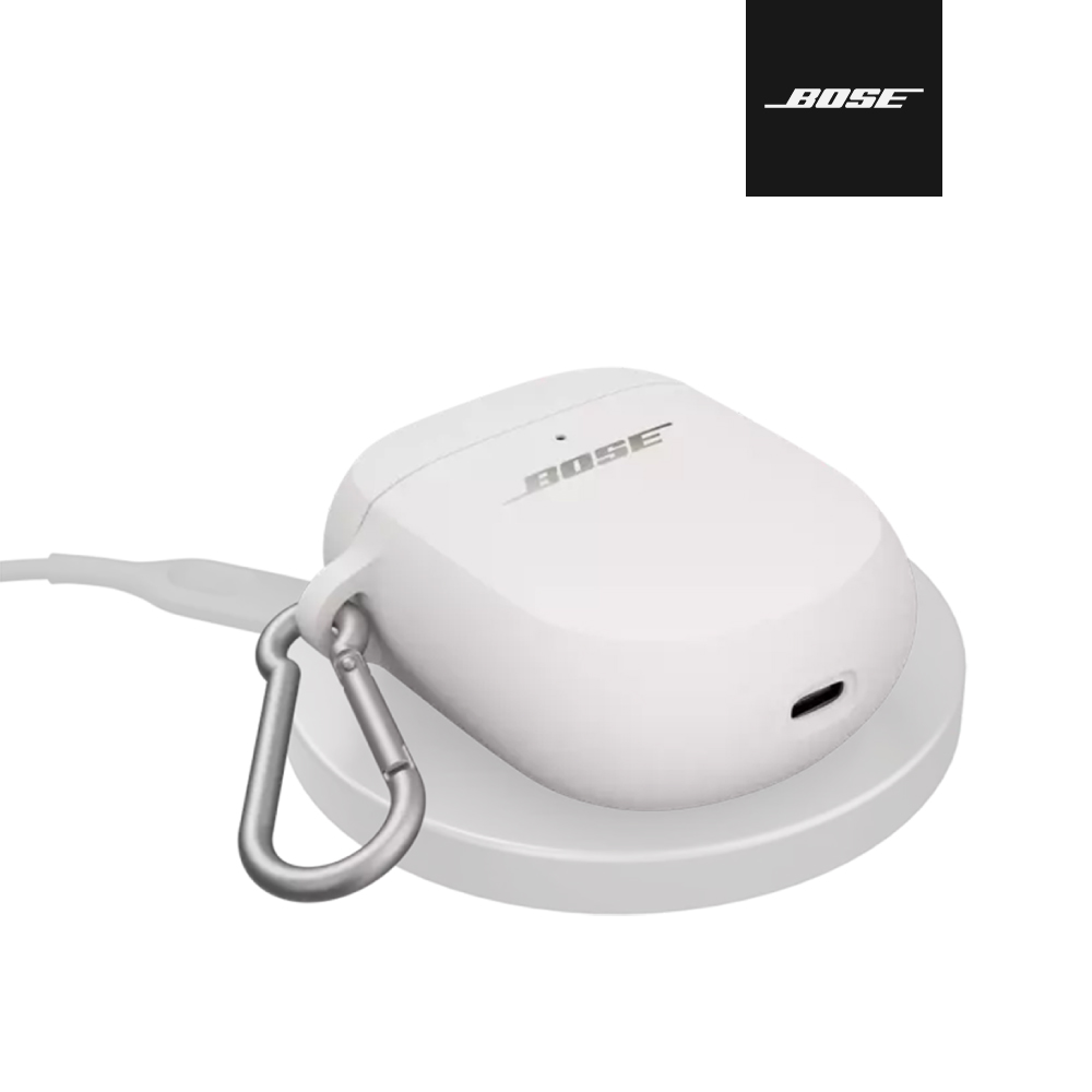 Bose QuietComfort 消噪耳塞 矽膠無線充電盒保護套 霧白色 (通用 II / Ultra)