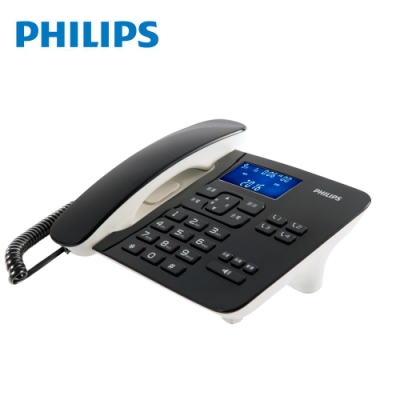 【Philips 飛利浦】時尚設計超大螢幕有線電話(黑) CORD492B/96