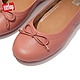 【FitFlop】ALLEGRO BOW LEATHER BALLERINAS 經典全皮革芭蕾舞鞋娃娃鞋-女(玫瑰色) product thumbnail 1