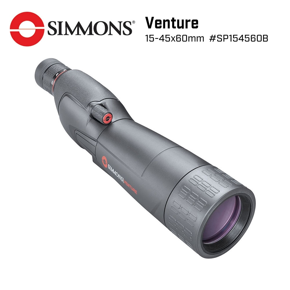 【美國 Simmons 西蒙斯】Venture 冒險系列 15-45x60mm 防水賞鳥型單筒望遠鏡 SP154560B (公司貨)