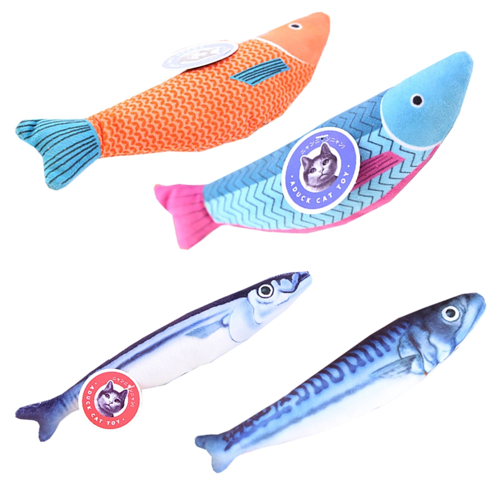有喵病 海洋魚貓薄荷玩具 造型布偶