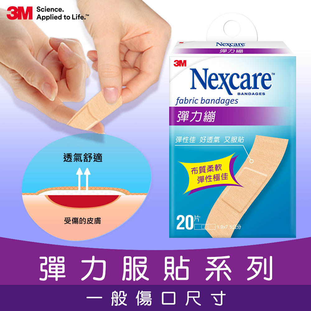 3M Nexcare OK繃 彈力繃20片包 F520 (1.9x7.5CM)