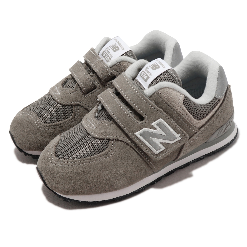 New Balance 休閒鞋 574 寬楦 童鞋 小童 灰 元祖灰 反光 魔鬼氈 麂皮 方便穿脫 親子鞋 NB IV574EVGW