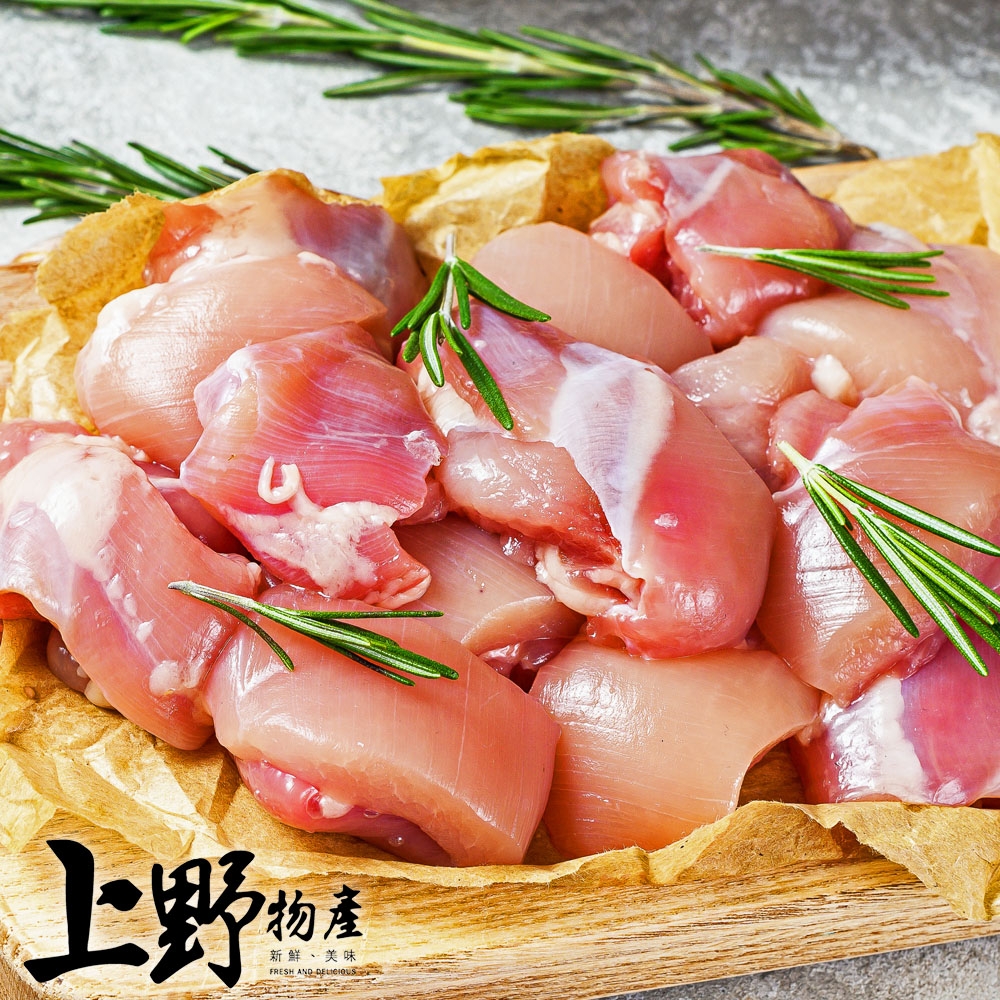 【上野物產】台灣產 生鮮帶骨雞腿肉切片(300g±10%/包) x6包 雞肉/炸雞/麻油雞/舒肥雞