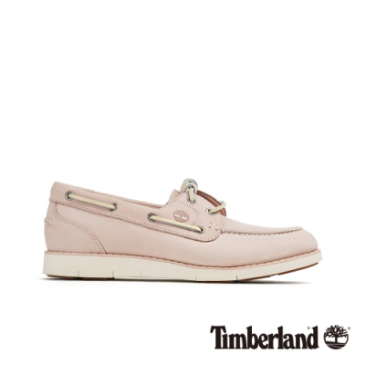 Timberland 女款嫩膚粉皮革帆船鞋|A1YRN