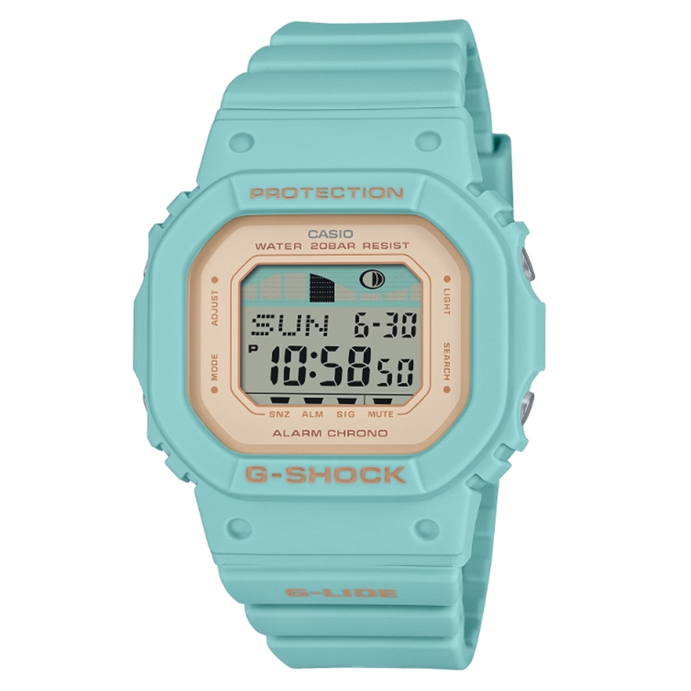 CASIO 卡西歐 G-SHOCK 活力極限衝浪潮汐月相概念電子錶_藍_GLX-S5600-3_40.5mm