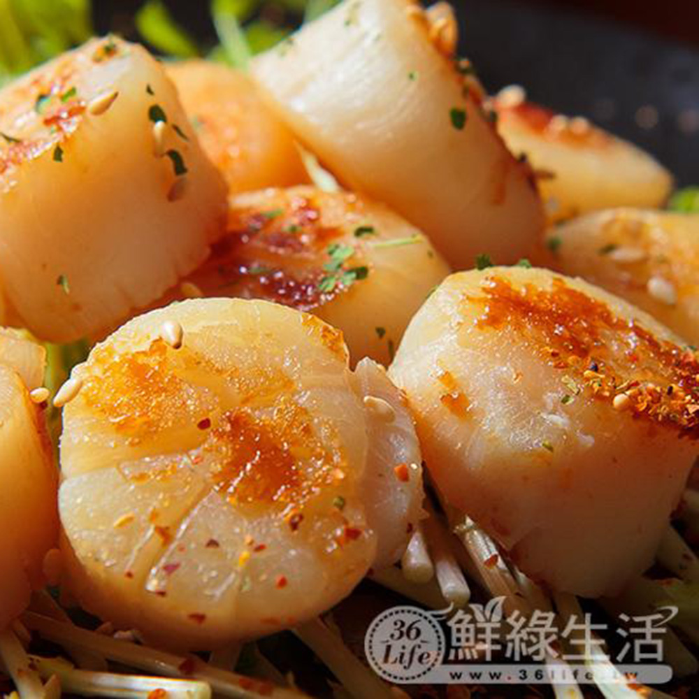 鮮綠生活家_日本北海道急速冷凍鮮大干貝(6顆裝) -滿額