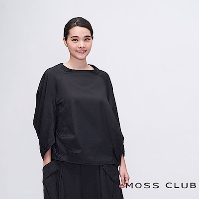 MOSS CLUB INLook 全棉舒適寬秀造型上衣(黑色)