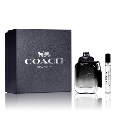 COACH 時尚經典男性淡香水60ML禮盒(淡香水60ML+噴式隨身瓶7.5ML)