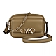 MK MICHAEL KORS Parker 金字LOGO牛皮拉鍊鏈帶手提斜背包(中/堅果殼棕) product thumbnail 1