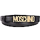 MOSCHINO 金屬字母窄版牛皮腰帶(黑色) product thumbnail 1