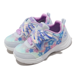 Skechers 童鞋 S Lights-Glimmer Kicks 小童 幼童 藍 紫 翅膀 魔鬼氈 燈鞋 小朋友 303260NLBLV