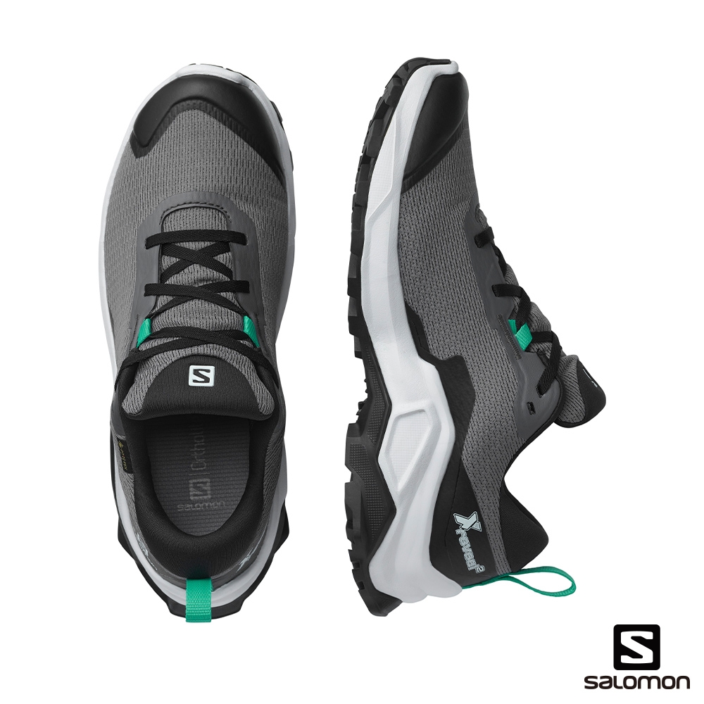 Salomon 女 X REVEAL 2 Goretex 低筒登山鞋 靜灰/黑/薄荷葉綠 | 登山鞋 | Yahoo奇摩購物中心