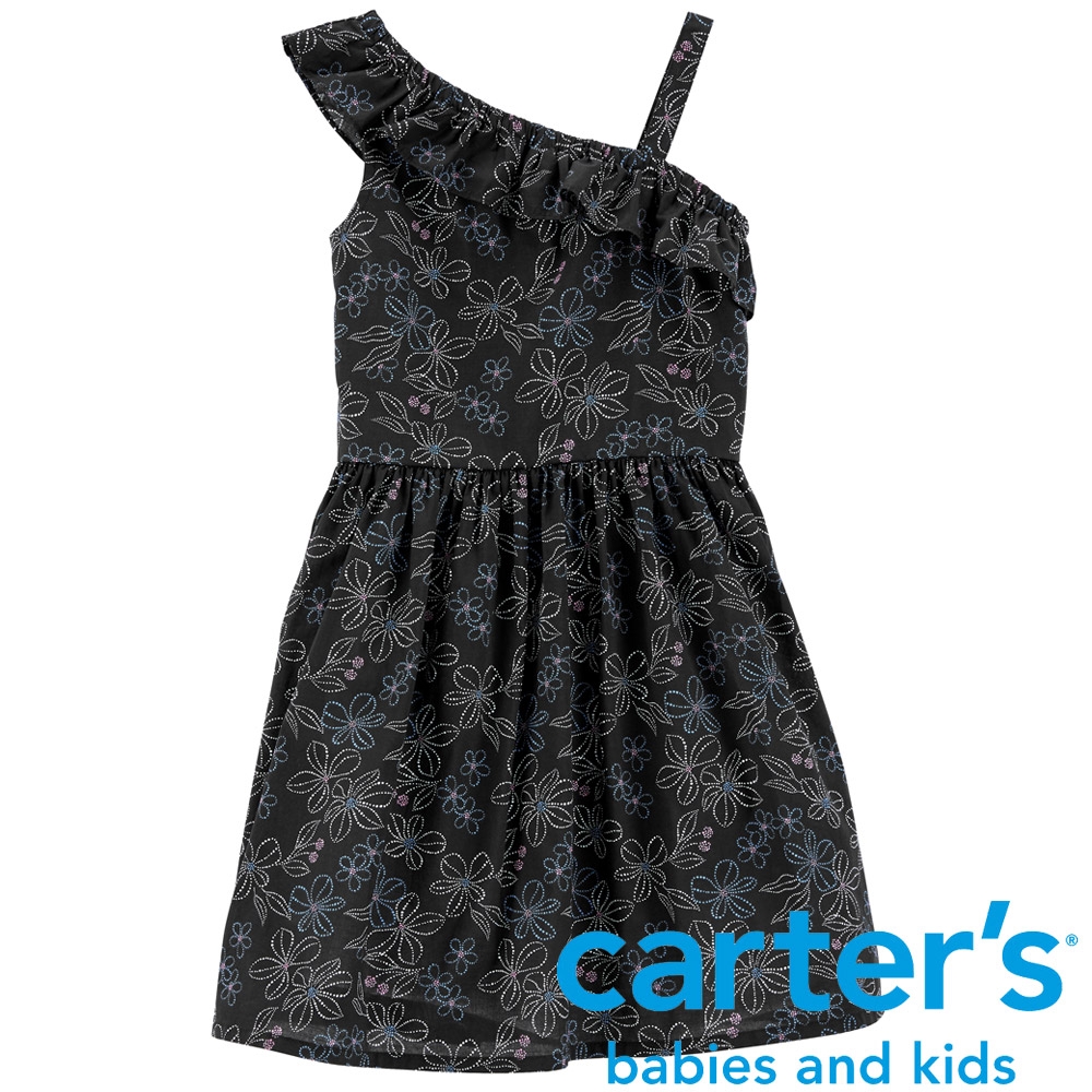 【Carter's】黑之印花洋裝(5-8)