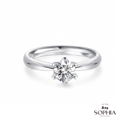SOPHIA 蘇菲亞珠寶 - 經典六爪 50分 GIA F/SI2 18K金 鑽石戒指
