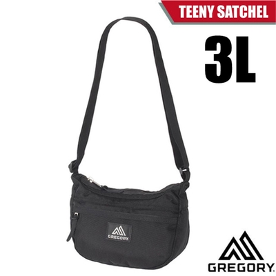 GREGORY TEENY SATCHEL 3L 可調式斜背包.輕巧好收納/耐用.通勤方便_黑