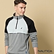 Nautica 男裝 立領吸濕排汗修身拉鍊長袖POLO衫-灰 product thumbnail 1