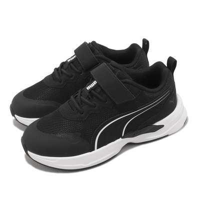 Puma 童鞋 PWR Runner AC+ PS 中童 黑 白 運動鞋 魔鬼氈 緩震 小朋友 37819703