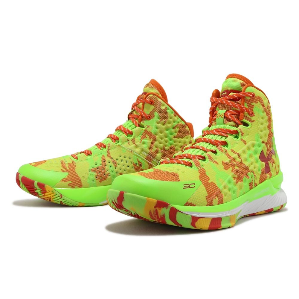 Under Armour 籃球鞋Curry 1 男鞋綠橘聯名1代Sour Patch Kids 軟糖UA