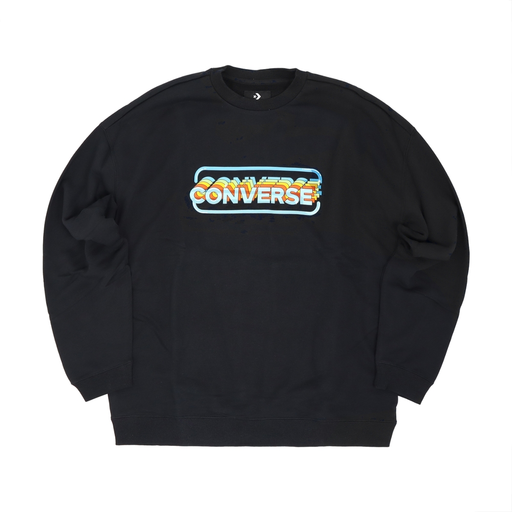 Converse 長袖Logo Sweatshirts 男款黑大Logo 大學T 衛衣匡威