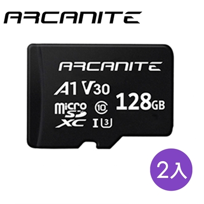 ARCANITE MicroSDXC U3 V30 A1 128GB 記憶卡(2入組)