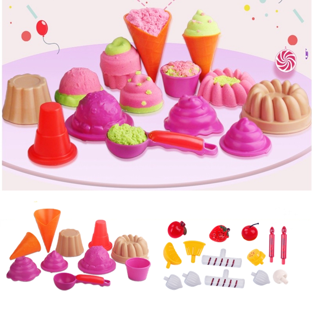 【TUMBLING SAND 翻滾動力沙】冰淇淋模具組+糕點配件組