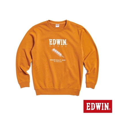 EDWIN 東京散策系列 美味糰子厚長袖T恤-男女-黃褐色