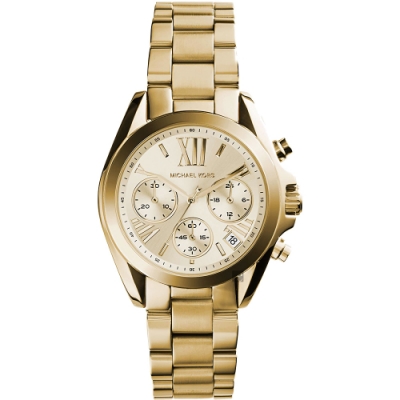 Michael Kors 羅馬假期三眼計時腕錶 母親節禮物-金/36mm MK5798