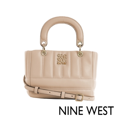 福利品 NINE WEST LELIANNA 絎縫迷你提把/斜背包-奶茶色