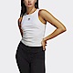 Adidas Tank Rib [IB9111] 女 背心 亞洲版 經典 休閒 三葉草 羅紋 簡約 百搭 穿搭 修身 白 product thumbnail 1