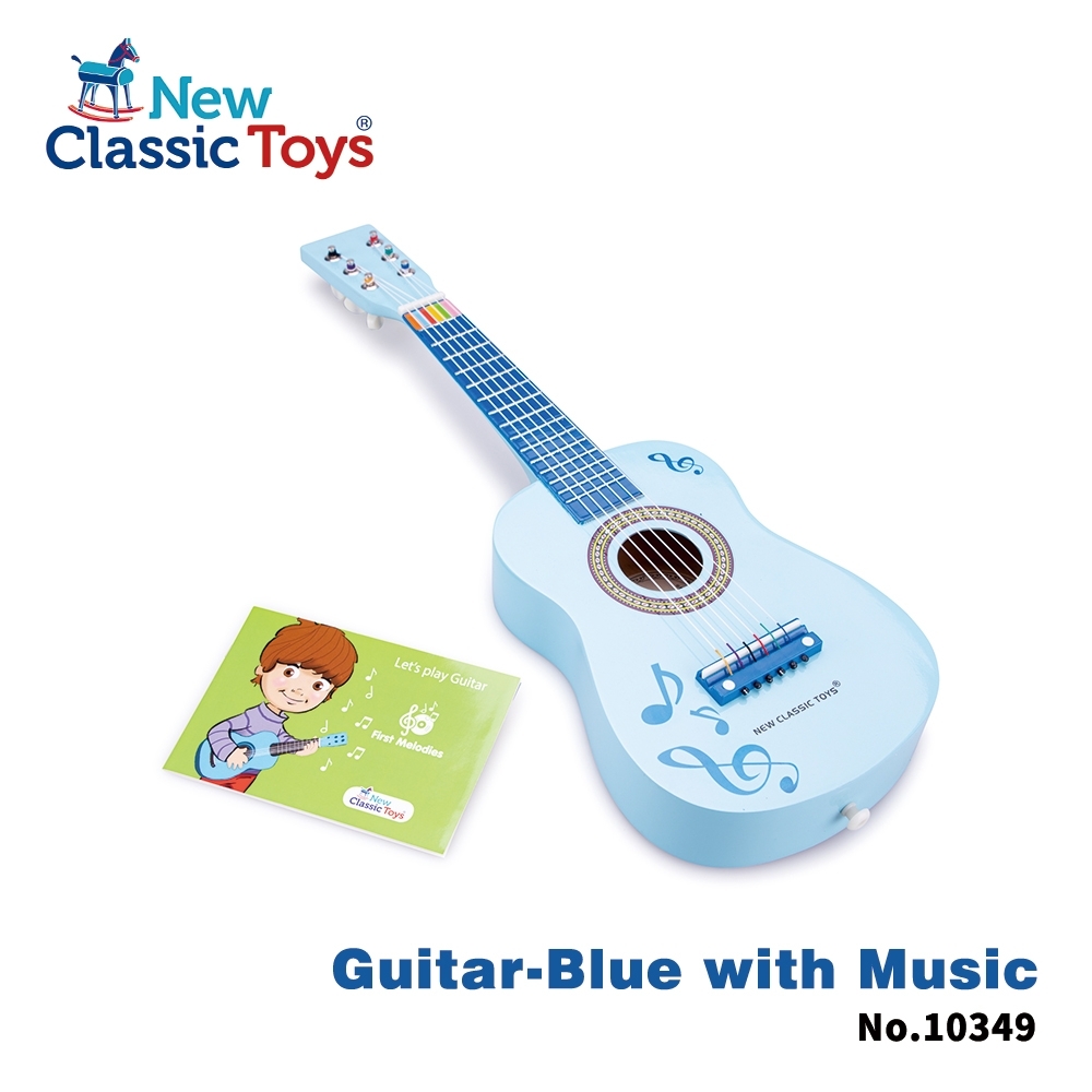 荷蘭New Classic Toys 幼兒音樂吉他-海洋藍(10349)