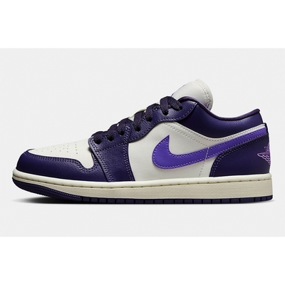 NIKE WMNS AIR JORDAN 1 LOW 喬丹一代 女休閒運動鞋-白紫色-DC0774502