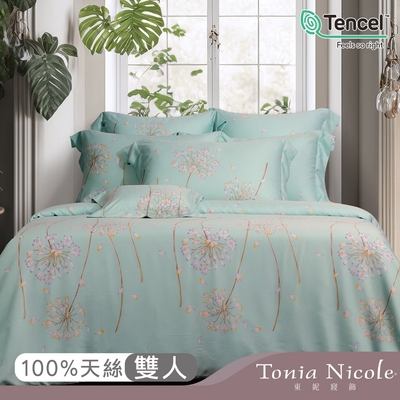 Tonia Nicole 東妮寢飾 戀戀愛情花環保印染100%萊賽爾天絲被套床包組(雙人)