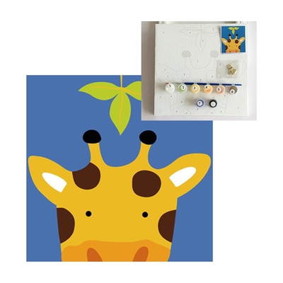 colorland【3入】數字油畫 兒童油畫 動物簡易款 兒童美術玩具