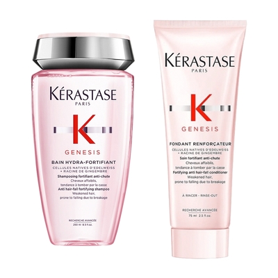 KERASTASE 卡詩 粉漾芯生髮乳(潤髮/潤絲)200ml + 粉漾芯生髮浴(清爽型)250ml