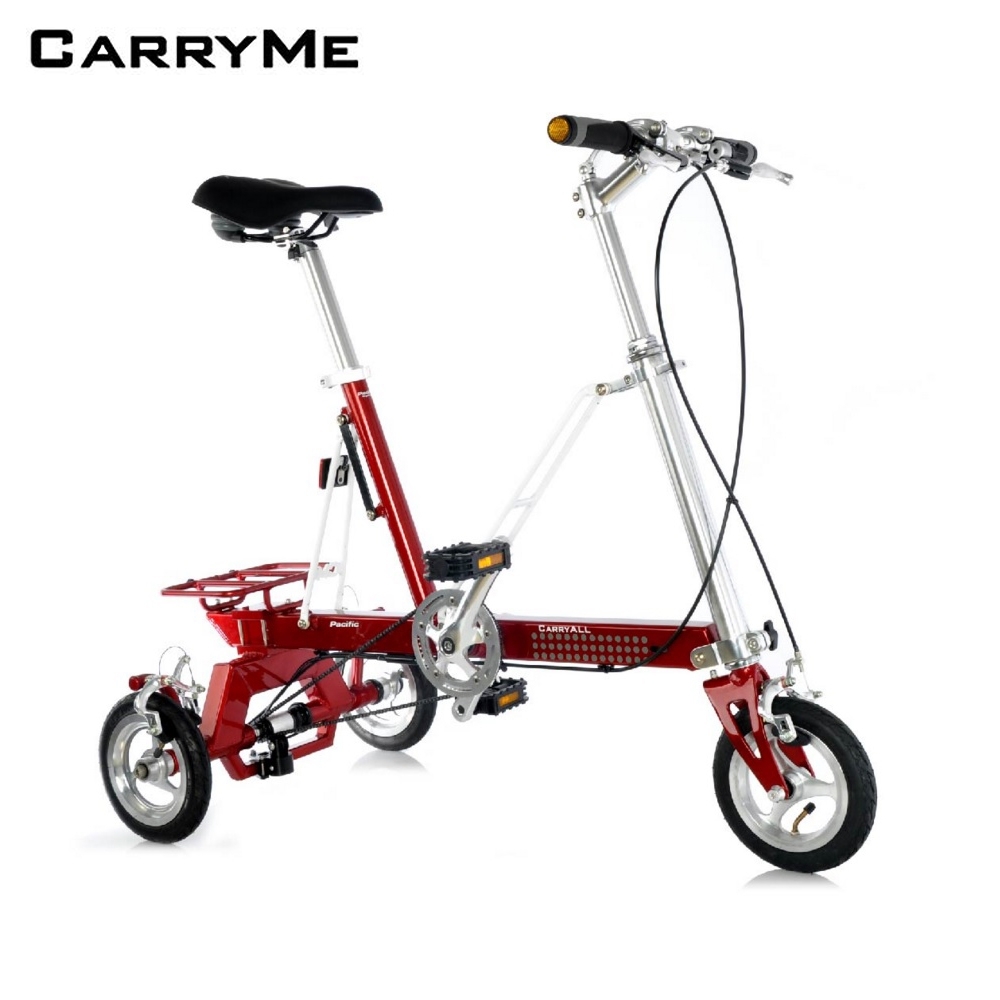 CarryMe CarryAll 8吋單速折疊三輪車-莓果紅