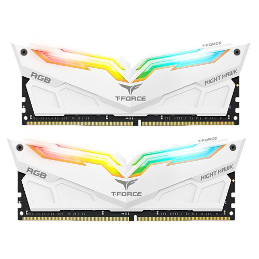 TEAM十銓Night Hawk RGB白色 DDR4-4000 16GB(8GB*2)