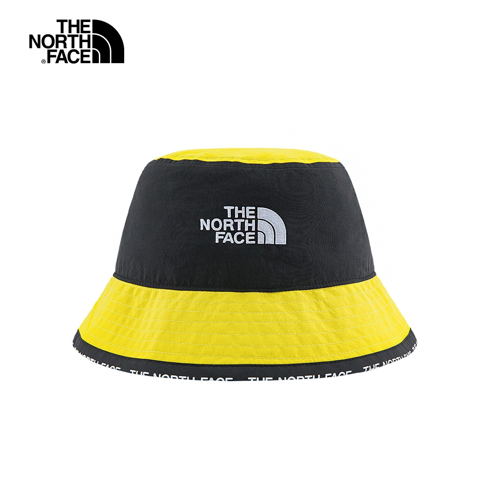 The North Face北面男女款黃黑撞色輕量透氣可打包漁夫帽｜3VVK760