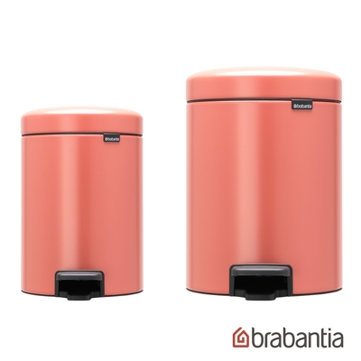 【Brabantia】NEWICON 環保垃圾桶-3L+5L褐桃粉(新品上市)